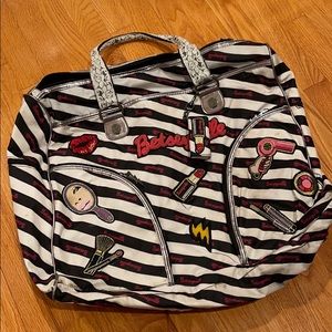 Betsy Johnson Zebra weekender bag